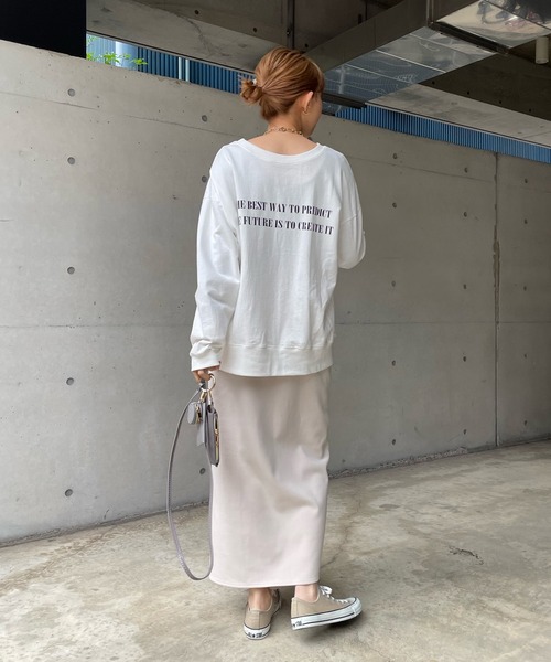 DouDou（ドゥドゥ）の「ポンチスリットスカート（スカート・レディース・ベージュ・38/36）」の7枚目の写真