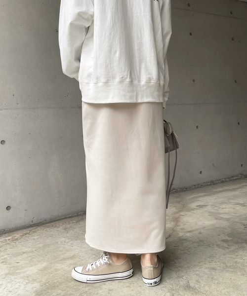 DouDou（ドゥドゥ）の「ポンチスリットスカート（スカート・レディース・ベージュ・38/36）」の3枚目の写真