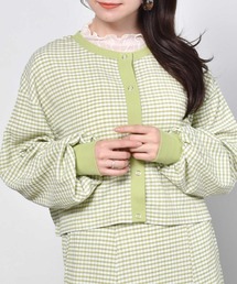 ems excite | ギンガムチェックカットカーデ(カーディガン/ボレロ)
