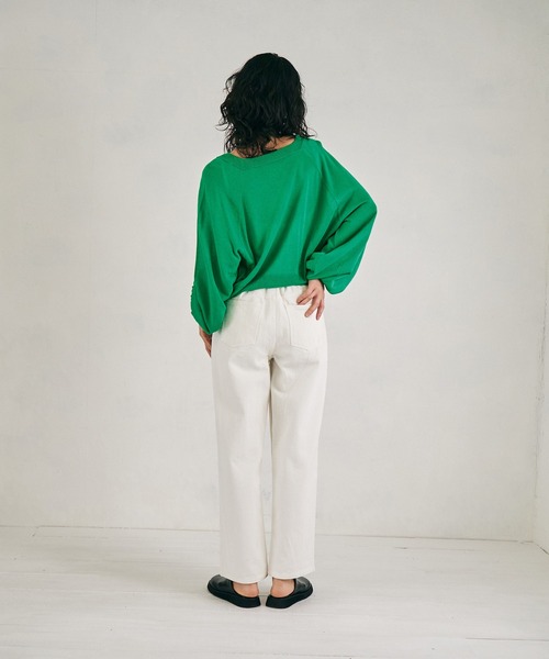 4youstory（フォーユーストーリー）の「【4youstory】2wayシアーニットカーディガン（カーディガン/ボレロ・レディース・ブラック/パープル/グリーン/アイボリー・MEDIUM）」の18枚目の写真