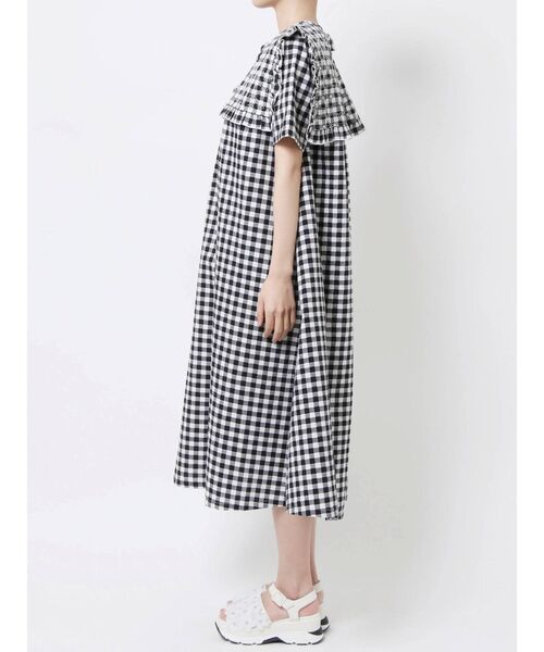 merry jenny（メリージェニー）の「flower刺繍ギンガムワンピース（ワンピース・レディース・ブラック/グリーン・FREE）」の5枚目の写真