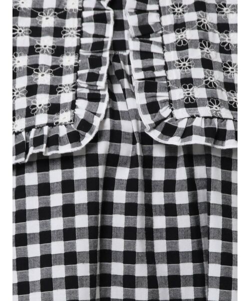 merry jenny（メリージェニー）の「flower刺繍ギンガムワンピース（ワンピース・レディース・ブラック/グリーン・FREE）」の6枚目の写真