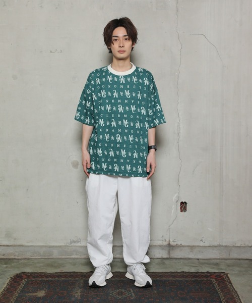SPINNS（スピンズ）の「MGMC ジャガード Tシャツ（Tシャツ/カットソー・メンズ・グリーン/ブラック/アイボリー・ONESIZE）」の5枚目の写真
