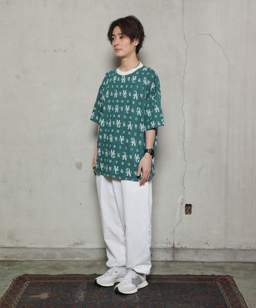 SPINNS（スピンズ）の「MGMC ジャガード Tシャツ（Tシャツ/カットソー・メンズ・グリーン/ブラック/アイボリー・ONESIZE）」の14枚目の写真