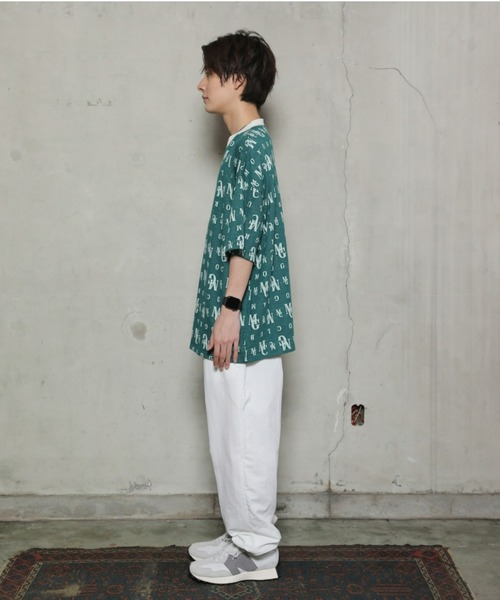 SPINNS（スピンズ）の「MGMC ジャガード Tシャツ（Tシャツ/カットソー・メンズ・グリーン/ブラック/アイボリー・ONESIZE）」の13枚目の写真