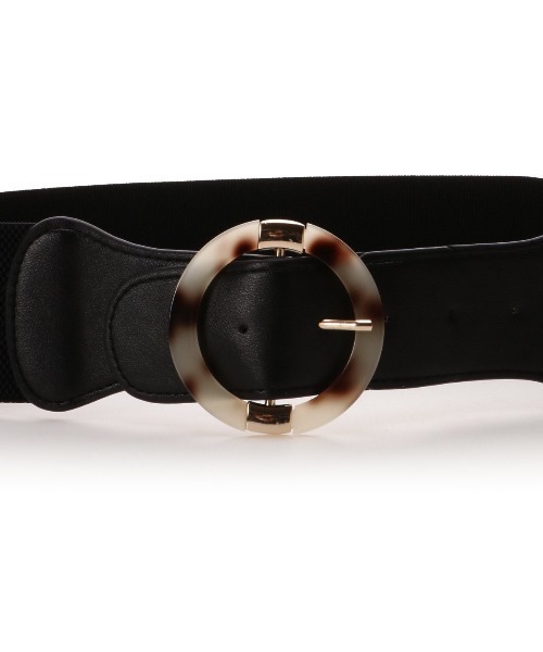 WILLSELECTION（ウィルセレクション）の「ベッコウフウバックルゴムベルト（ベルト・レディース・ブラック/ベージュ/カーキ・FREE）」の2枚目の写真
