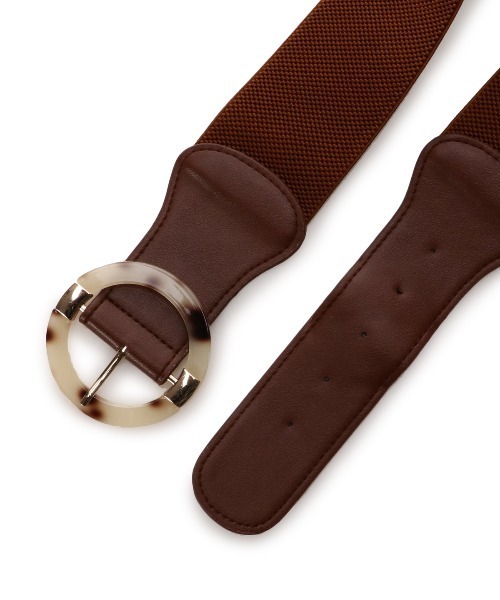 WILLSELECTION（ウィルセレクション）の「ベッコウフウバックルゴムベルト（ベルト・レディース・ブラック/ベージュ/カーキ・FREE）」の8枚目の写真