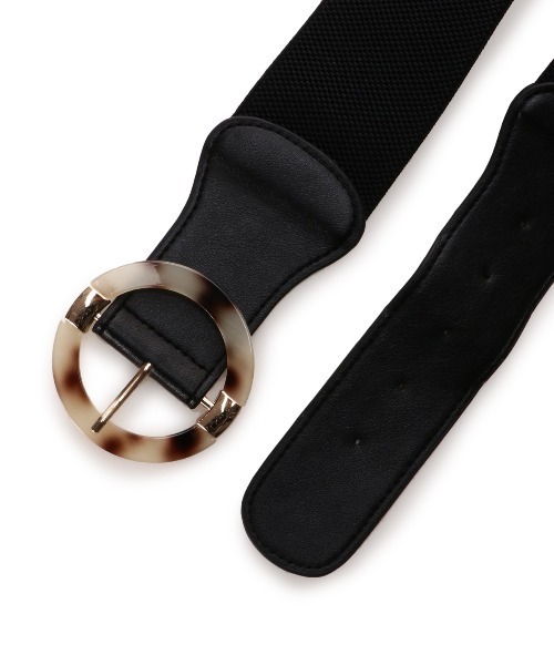 WILLSELECTION（ウィルセレクション）の「ベッコウフウバックルゴムベルト（ベルト・レディース・ブラック/ベージュ/カーキ・FREE）」の7枚目の写真