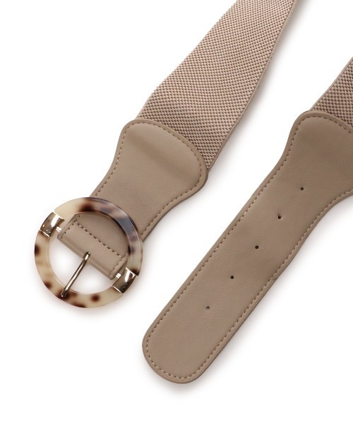 WILLSELECTION（ウィルセレクション）の「ベッコウフウバックルゴムベルト（ベルト・レディース・ブラック/ベージュ/カーキ・FREE）」の6枚目の写真
