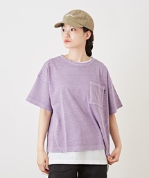 CUBE SUGAR（キューブシュガー）の「WEB限定2点SETUSコットンピグメントTシャツタンクトップ（Tシャツ/カットソー）」
