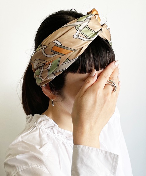 極美品✨エスカーダスポーツ カットソー フレンチスリーブ 大判スカーフ セット SHIZUTA スカーフ バンダナ SZT:90cm×90cm 超大判スカーフ