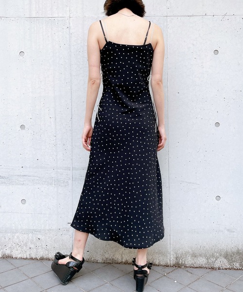 lilLilly（リルリリー）の「ハートサイドレースアップキャミドレス（ワンピース・レディース・ホワイト/ブラック/ピンク・FREE）」の7枚目の写真