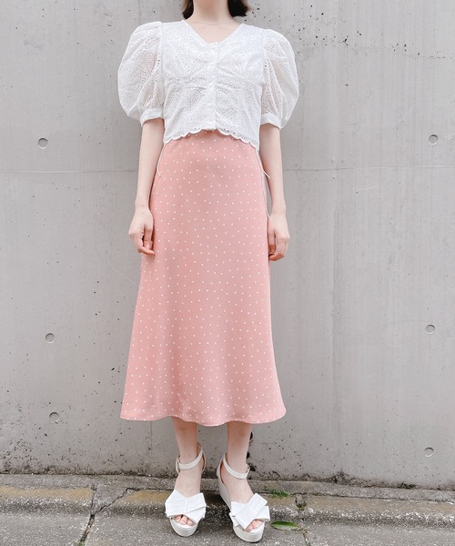 lilLilly（リルリリー）の「ハートサイドレースアップキャミドレス（ワンピース・レディース・ホワイト/ブラック/ピンク・FREE）」の20枚目の写真