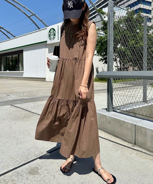 m_mefu黒ノースリーブワンピース 美品 mite ノースリーブ 2way ワンピース 黒 ブラックの通販 by