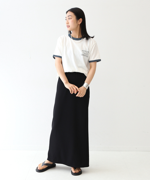 journal standard L'essage(ジャーナルスタンダードレサージュ)の「プリントトリムTシャツ(Tシャツ/カットソー・レディース・ブラック/ブルー・FREE)」の13枚目の写真
