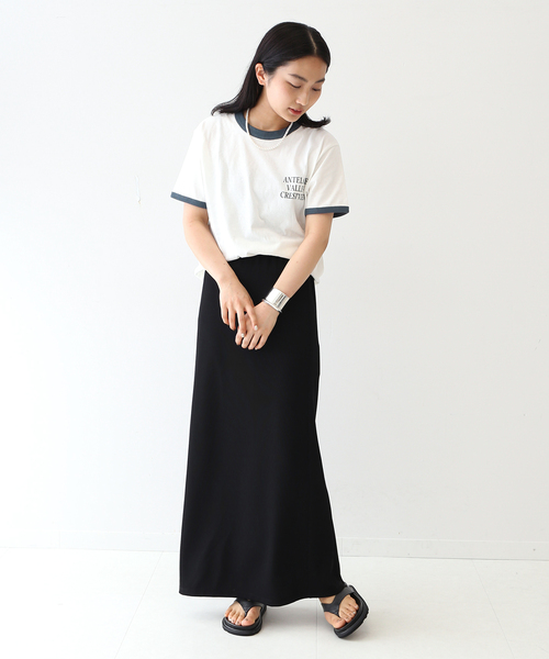 journal standard L'essage(ジャーナルスタンダードレサージュ)の「プリントトリムTシャツ(Tシャツ/カットソー・レディース・ブラック/ブルー・FREE)」の14枚目の写真