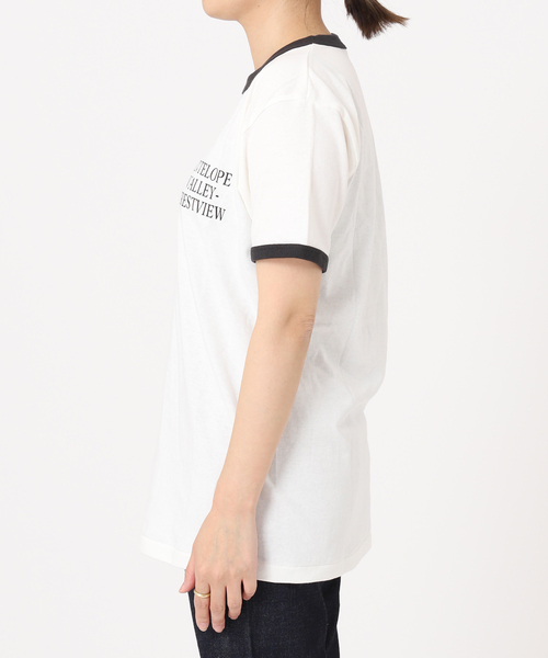 journal standard L'essage(ジャーナルスタンダードレサージュ)の「プリントトリムTシャツ(Tシャツ/カットソー・レディース・ブラック/ブルー・FREE)」の22枚目の写真