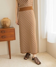 LOWRYS FARM | ジオメトリック柄タイトスカート　282850(スカート)