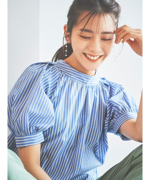 Te chichi（テチチ）の「【貴島明日香コラボ】バックリボンブラウス（シャツ/ブラウス・レディース・ブラック/ネイビー/ブルー・ﾌﾘ-）」の3枚目の写真