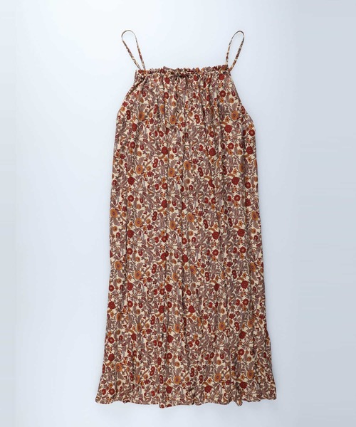 HONEYSUCKLE ROSE（ハニーサックルローズ）の「【HONEYSUCKLE ROSE】エスニック柄キャミワンピース（シャツワンピース・レディース・ベージュ/パープル/ダークグレー・M/L）」の6枚目の写真