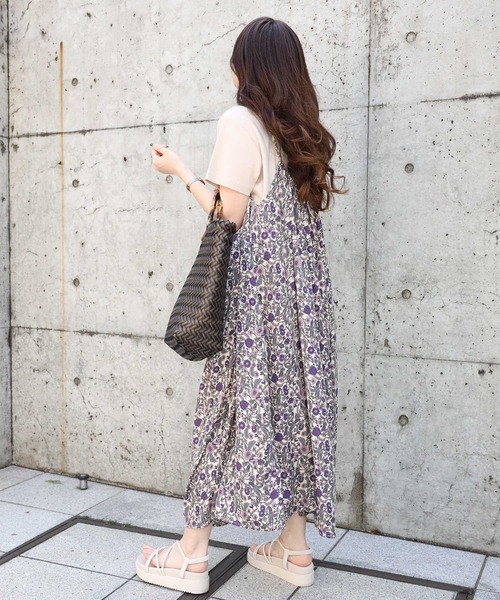 HONEYSUCKLE ROSE（ハニーサックルローズ）の「【HONEYSUCKLE ROSE】エスニック柄キャミワンピース（シャツワンピース・レディース・ベージュ/パープル/ダークグレー・M/L）」の16枚目の写真