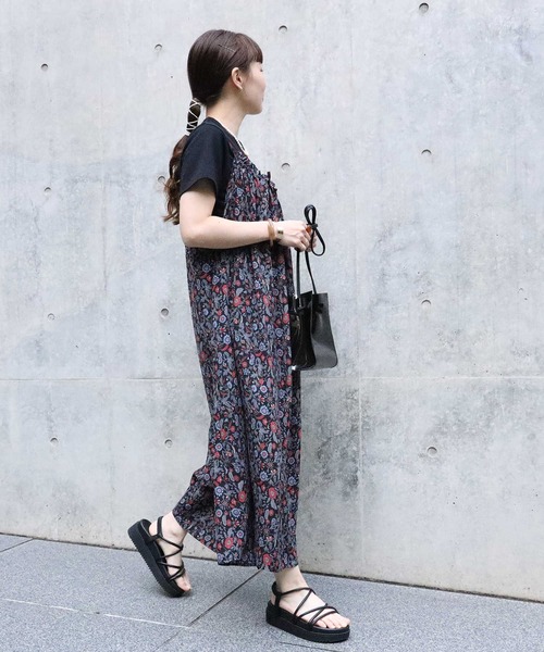 HONEYSUCKLE ROSE（ハニーサックルローズ）の「【HONEYSUCKLE ROSE】エスニック柄キャミワンピース（シャツワンピース・レディース・ベージュ/パープル/ダークグレー・M/L）」の21枚目の写真