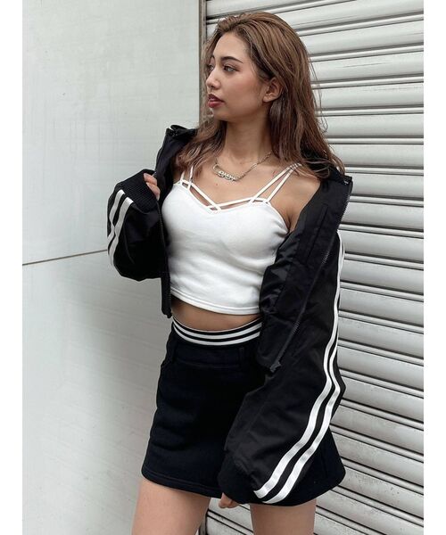 GYDA（ジェイダ）の「バインダービスチェ（キャミソール・レディース・オフホワイト/ブラック・FREE）」の14枚目の写真