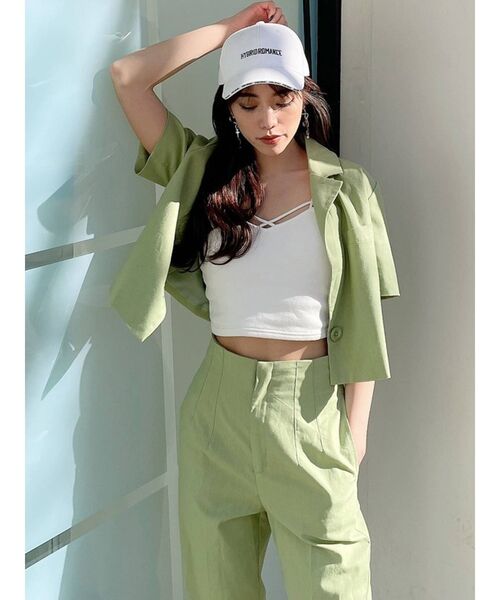 GYDA（ジェイダ）の「バインダービスチェ（キャミソール・レディース・オフホワイト/ブラック・FREE）」の12枚目の写真