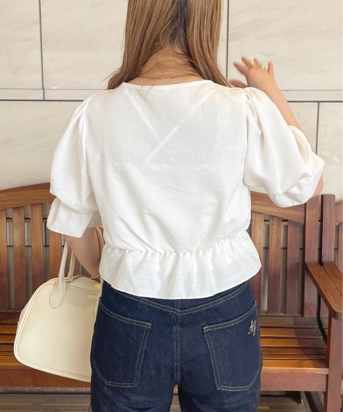 apres jour（アプレジュール）の「【セットアップ可能】チロルブラウス【ZOZOTOWN限定アイテム】（シャツ/ブラウス・レディース・ブラック/オフホワイト/ピンク・X-LARGE/フリー）」の8枚目の写真