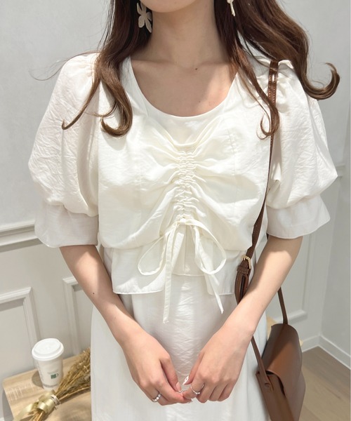 apres jour（アプレジュール）の「【セットアップ可能】チロルブラウス【ZOZOTOWN限定アイテム】（シャツ/ブラウス・レディース・ブラック/オフホワイト/ピンク・X-LARGE/フリー）」の10枚目の写真