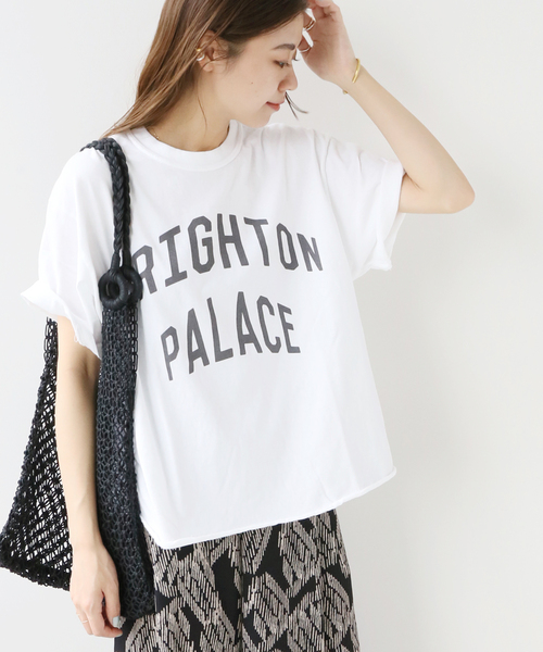 THE DAY ON THE BEACH（ザデイオンザビーチ）の「【THE DAY ON THE BEACH 】CUT OFF T-SH：Tシャツ（Tシャツ/カットソー・レディース・ブラック系その他/アイボリー/レンガ/ホワイト・FREE）」の2枚目の写真