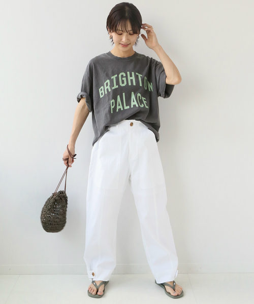 THE DAY ON THE BEACH（ザデイオンザビーチ）の「【THE DAY ON THE BEACH 】CUT OFF T-SH：Tシャツ（Tシャツ/カットソー・レディース・ブラック系その他/アイボリー/レンガ/ホワイト・FREE）」の5枚目の写真