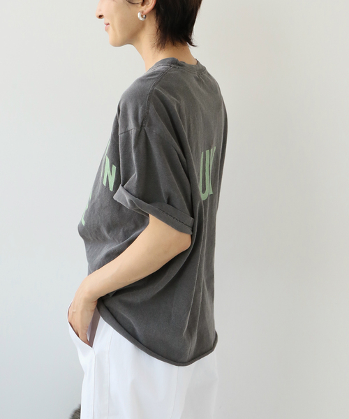 THE DAY ON THE BEACH（ザデイオンザビーチ）の「【THE DAY ON THE BEACH 】CUT OFF T-SH：Tシャツ（Tシャツ/カットソー・レディース・ブラック系その他/アイボリー/レンガ/ホワイト・FREE）」の9枚目の写真