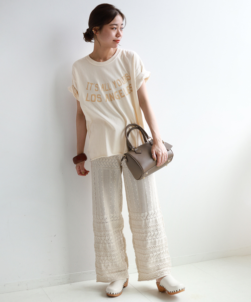THE DAY ON THE BEACH（ザデイオンザビーチ）の「【THE DAY ON THE BEACH 】CUT OFF T-SH：Tシャツ（Tシャツ/カットソー・レディース・ブラック系その他/アイボリー/レンガ/ホワイト・FREE）」の17枚目の写真