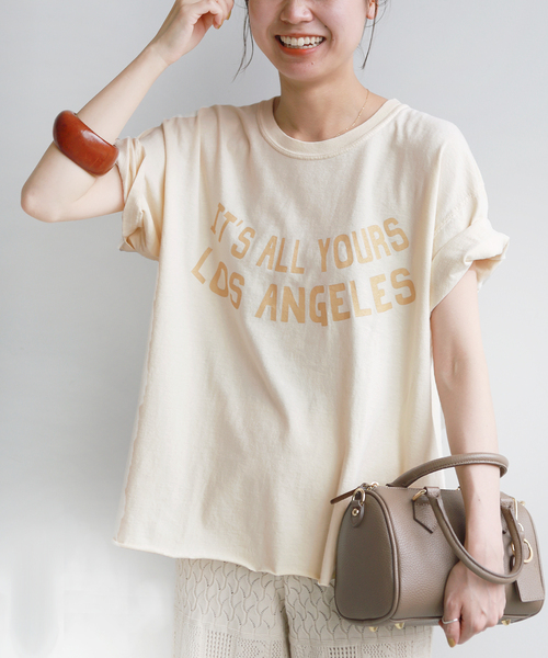 THE DAY ON THE BEACH（ザデイオンザビーチ）の「【THE DAY ON THE BEACH 】CUT OFF T-SH：Tシャツ（Tシャツ/カットソー・レディース・ブラック系その他/アイボリー/レンガ/ホワイト・FREE）」の19枚目の写真