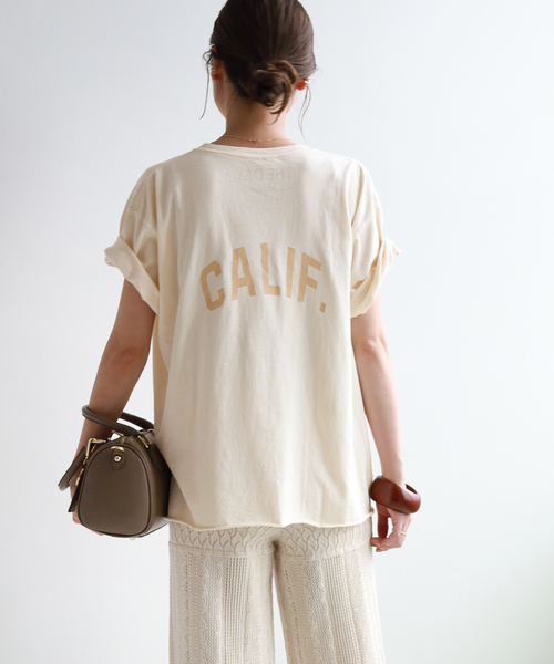 THE DAY ON THE BEACH（ザデイオンザビーチ）の「【THE DAY ON THE BEACH 】CUT OFF T-SH：Tシャツ（Tシャツ/カットソー・レディース・ブラック系その他/アイボリー/レンガ/ホワイト・FREE）」の20枚目の写真