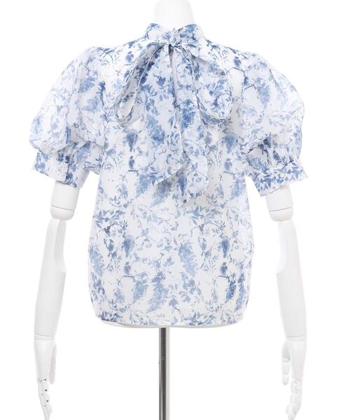 INGNI（イング）の「2WAYリボン花柄シアー／ブラウス（シャツ/ブラウス・レディース・ホワイト×ピンク/ホワイト×ブルー・M）」の5枚目の写真