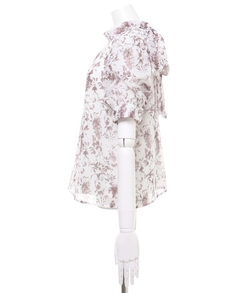 INGNI（イング）の「2WAYリボン花柄シアー／ブラウス（シャツ/ブラウス・レディース・ホワイト×ピンク/ホワイト×ブルー・M）」の15枚目の写真