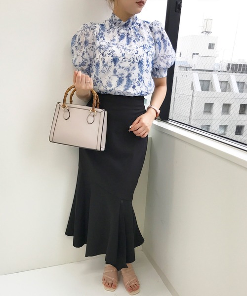 INGNI（イング）の「2WAYリボン花柄シアー／ブラウス（シャツ/ブラウス・レディース・ホワイト×ピンク/ホワイト×ブルー・M）」の22枚目の写真