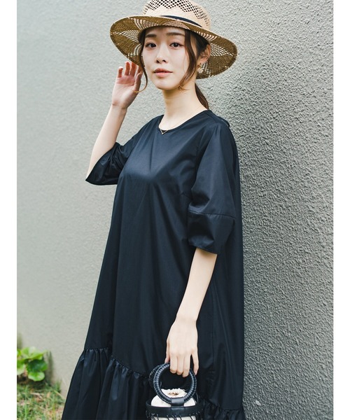 haco!(ハコ)の「暑いときこそ気分を上げていきたい!お手入れ楽ちん大人のご機嫌ワンピース by que made me(ワンピース・レディース・ブラック/ベージュ・SMALL/MEDIUM/LARGE/X-LARGE)」の12枚目の写真