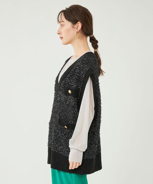 【美品】グリーンレーベルリラクシング⭐︎ツイードベスト green label relaxing（グリーンレーベルリラクシング）の