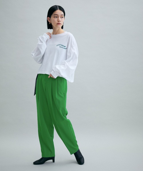 タグ付き新品 アダムエロペ ハイウエストワイドパンツ ADAM ET ROPE'｜アダムエロペのパンツ（ハイウエスト）通販