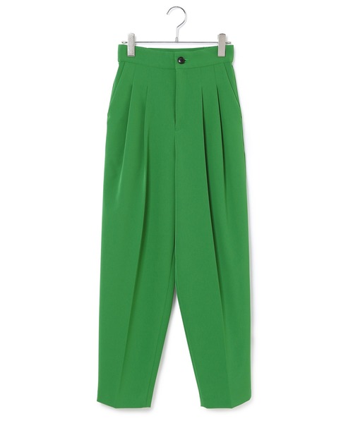 ADAM ET ROPE'（アダムエロペ）の「【サステナブル・WEB限定】ハイウエストスラックス（スラックス・レディース・ブラック/グリーン/キナリ・38/36）」の9枚目の写真