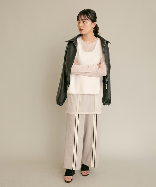 Eimee Law(エイミーロウ)の「シアーインナーSETベストトップス(アンサンブル・レディース・アイボリー/ブラック・38)」の17枚目の写真