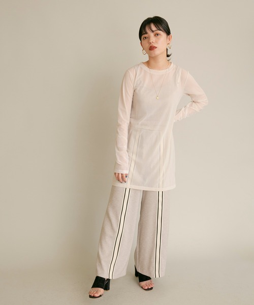 Eimee Law(エイミーロウ)の「シアーインナーSETベストトップス(アンサンブル・レディース・アイボリー/ブラック・38)」の22枚目の写真