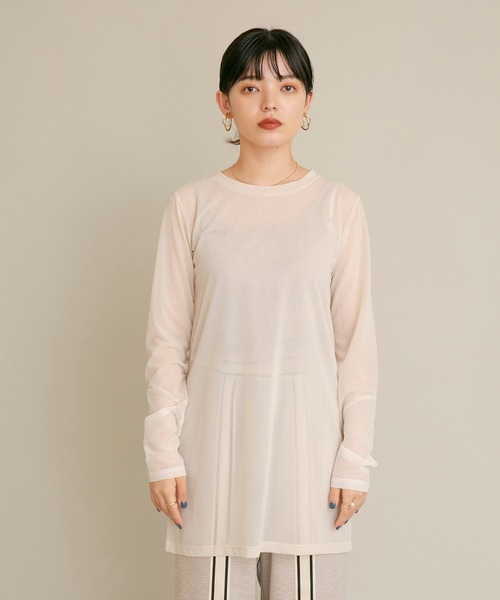 Eimee Law(エイミーロウ)の「シアーインナーSETベストトップス(アンサンブル・レディース・アイボリー/ブラック・38)」の13枚目の写真