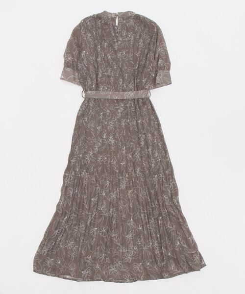 Te chichi（テチチ）の「ラインフラワーシフォンプリーツワンピース（ワンピース・レディース・ネイビー/チャコール・ﾌﾘ-）」の3枚目の写真