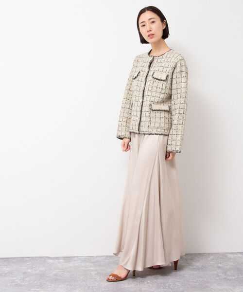 NOLLEY’S(ノーリーズ)の「◇【WEB限定】ラメミックスニットジャケット(カーディガン/ボレロ・レディース・ブラック系その他3/ベージュ系その他3・FREE)」の4枚目の写真