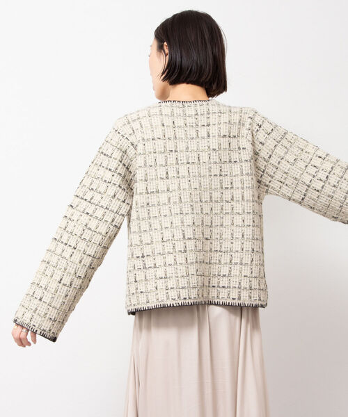 NOLLEY’S(ノーリーズ)の「◇【WEB限定】ラメミックスニットジャケット(カーディガン/ボレロ・レディース・ブラック系その他3/ベージュ系その他3・FREE)」の13枚目の写真