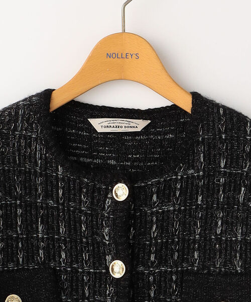 NOLLEY’S(ノーリーズ)の「◇【WEB限定】ラメミックスニットジャケット(カーディガン/ボレロ・レディース・ブラック系その他3/ベージュ系その他3・FREE)」の11枚目の写真